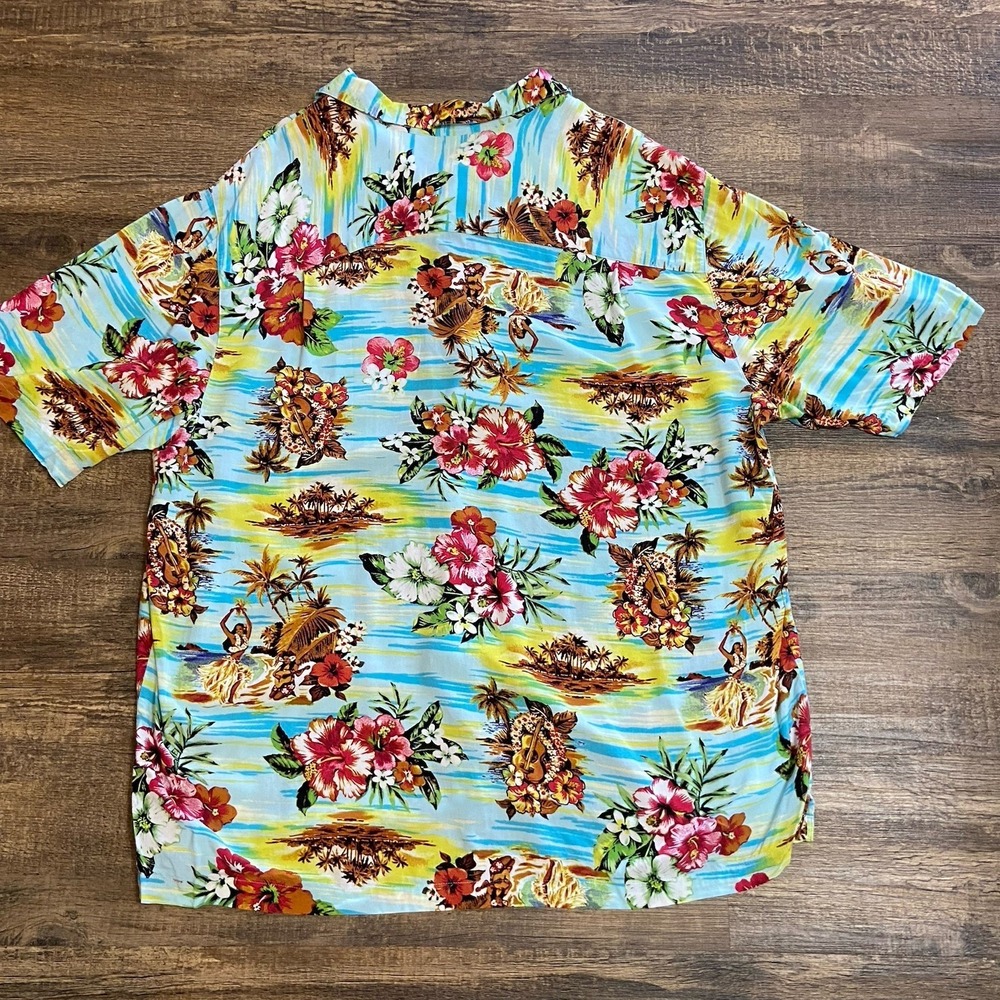 George 2XL Hawaiian Shirt Tropical Floral Beach Vacation Cruise Aloha Dadcore - Picture 3 of 9